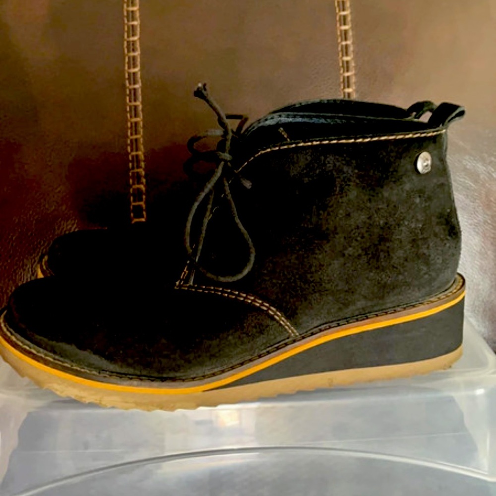 Sofft Black Lace Up Boots